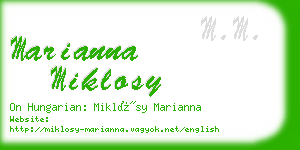 marianna miklosy business card